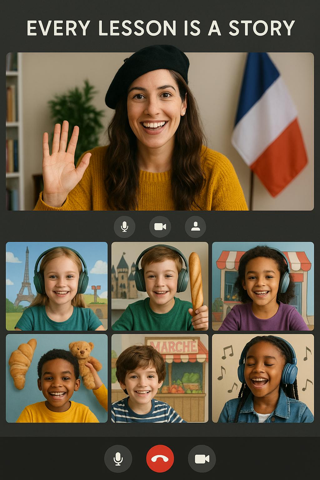 Kids learning in class